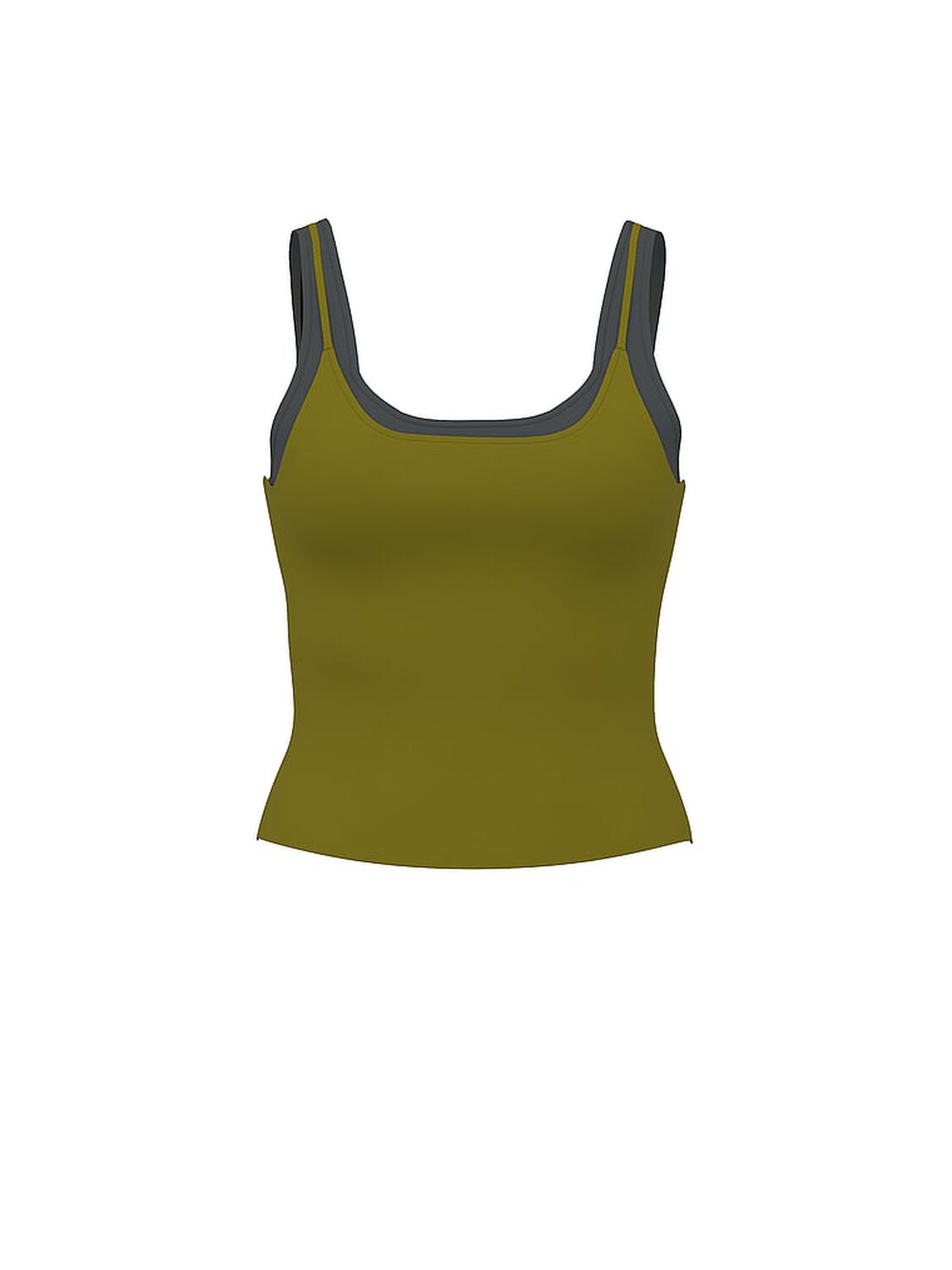 vs Pink All-Day Cotton&trade; Double Up Tank Lizard Green With Mineral Layer 3 of 4 