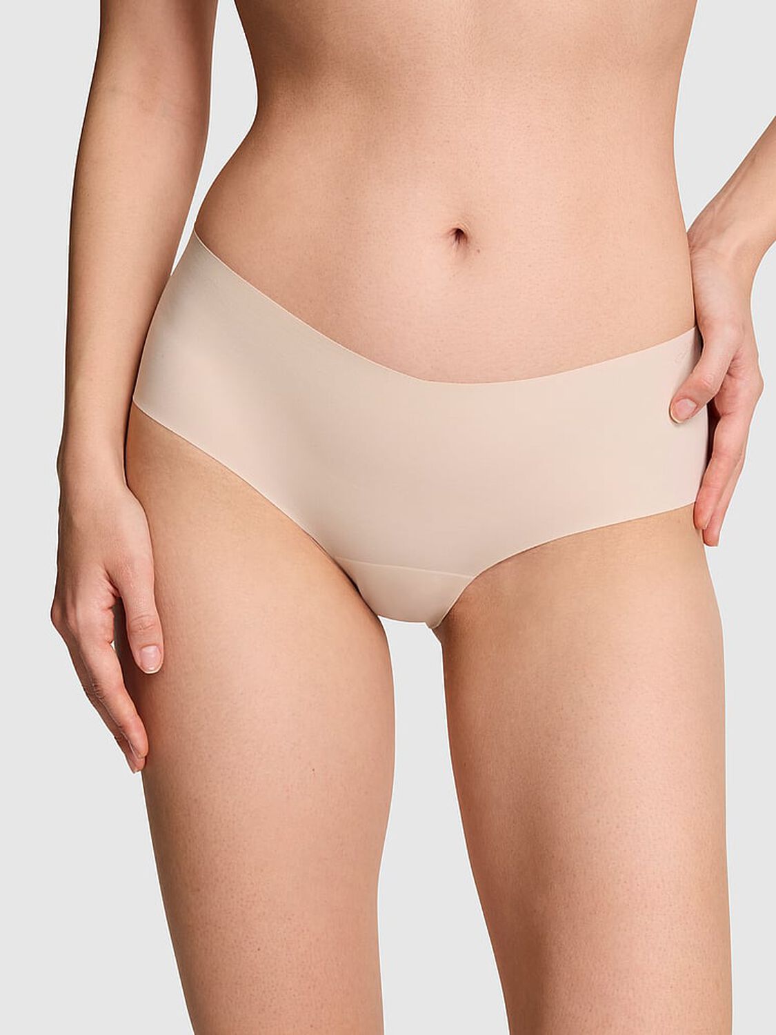 vs Pink No-Show Cheeky Panty Marzipan 1 of 3 