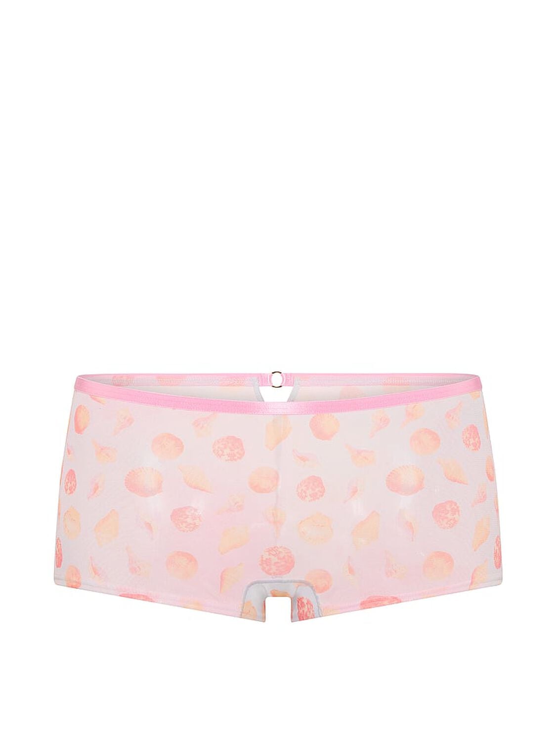 pink Pink Mesh Boyshort Panty Bliss Seashell Print 3 of 3 