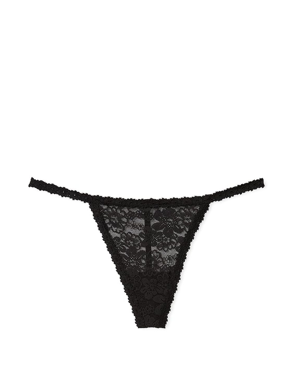 vs Pink Wink V-String Panty Pure Black 3 of 3 