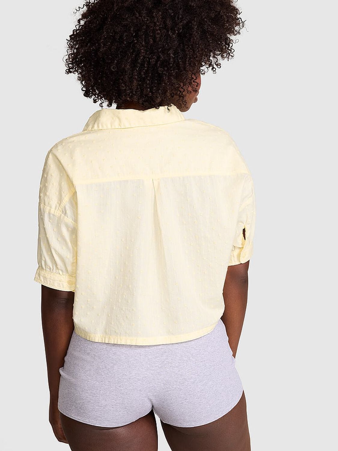 vs Pink Coastal Cutie Tie-Front Sleepshirt Palest Yellow 2 of 3 
