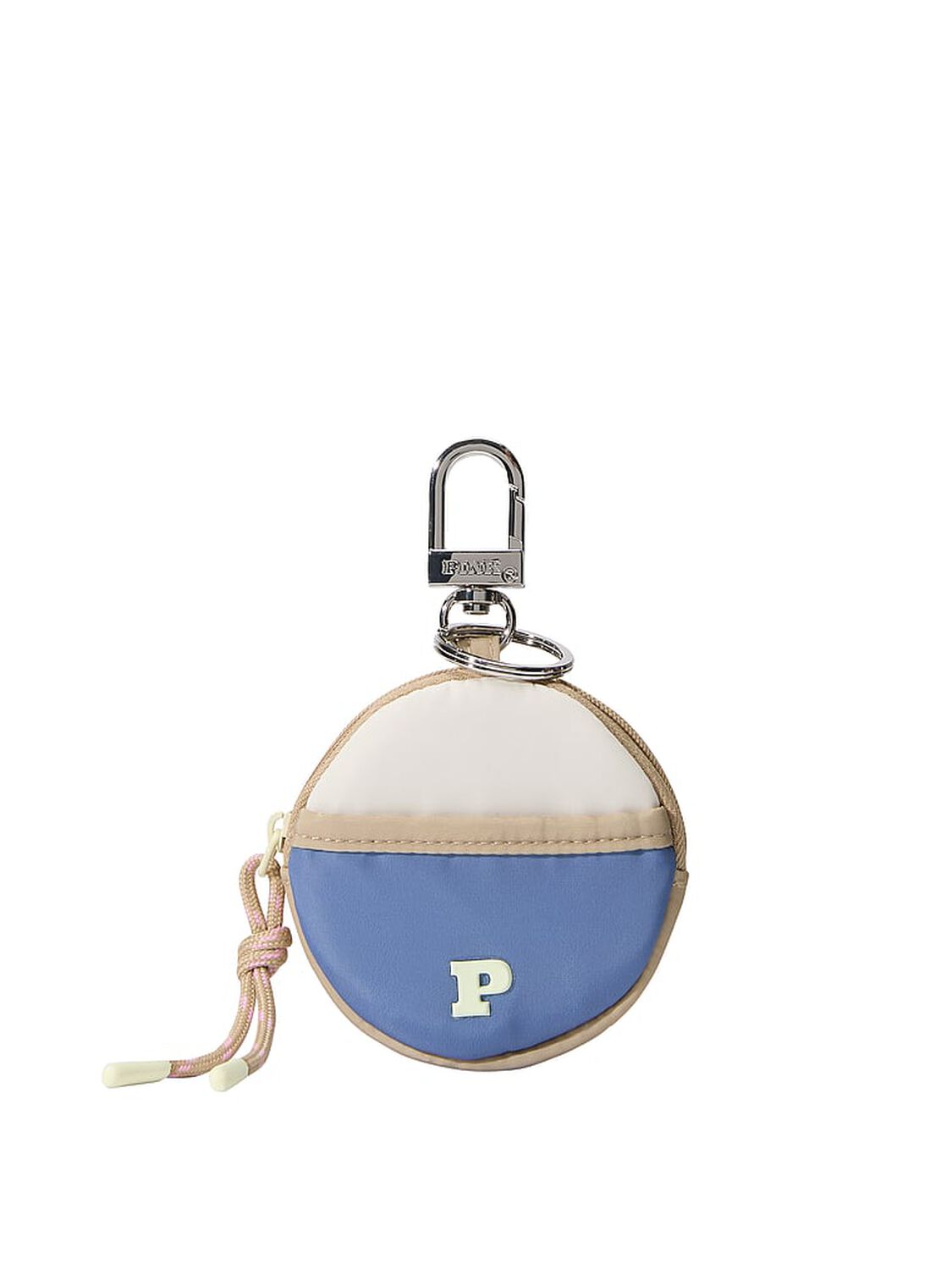 vs Pink Nylon Zip Pouch Keychain Charm White Shell 1 of 2 