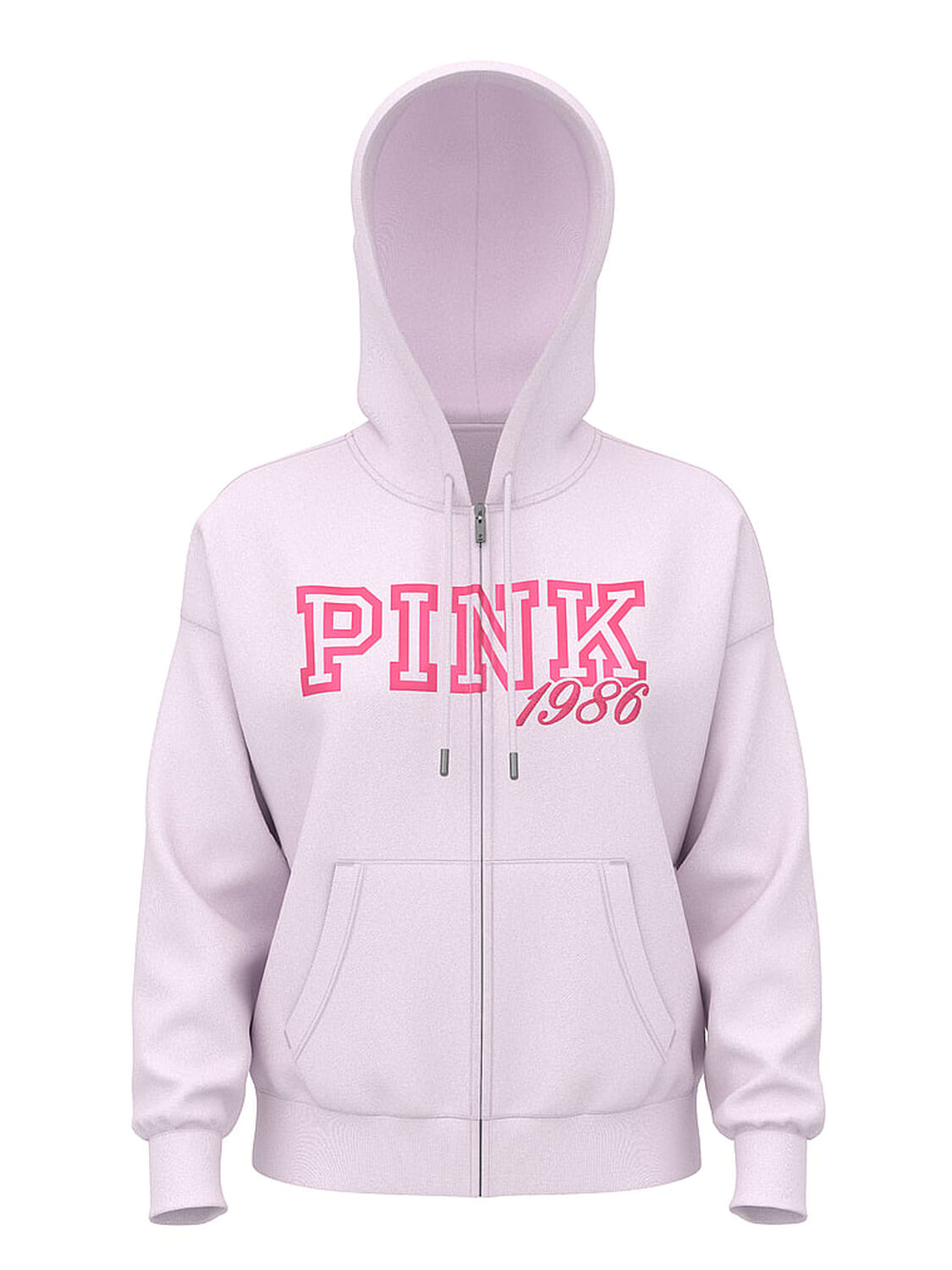 vs Pink Campus Fleece&trade; Full-Zip Hoodie Pink Tulip Spring 3 of 4 