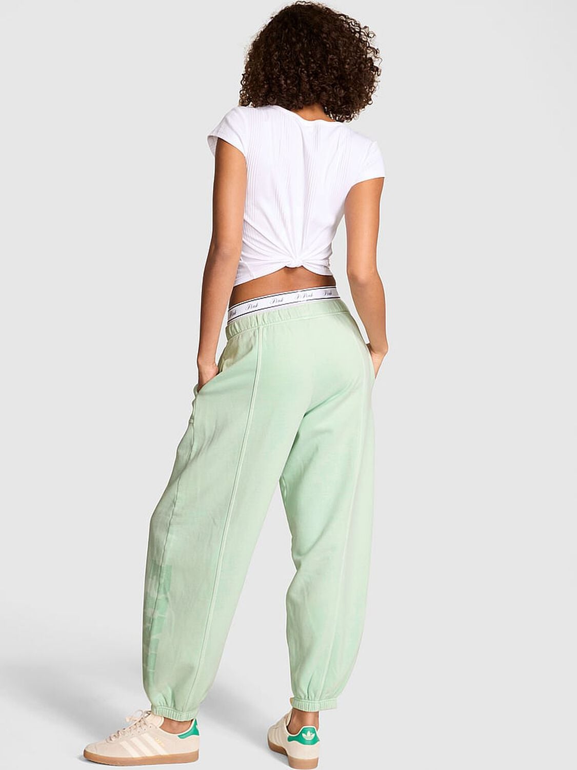 pink Pink Luxe Fleece Baggy Sweatpants Mint 2 of 2 