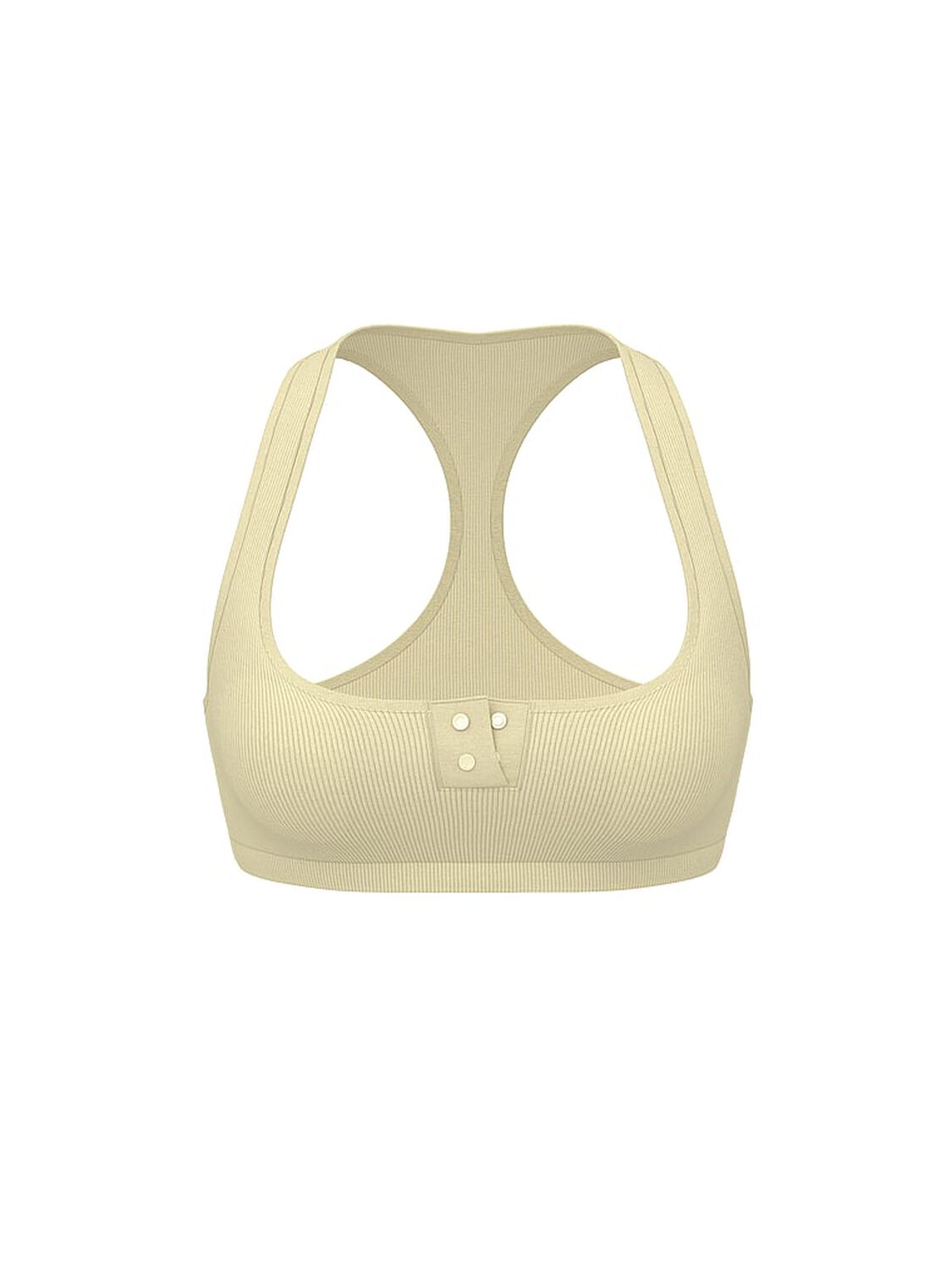 vs Pink Cotton Dorm Unlined Racerback Bralette Palest Yellow 3 of 3 