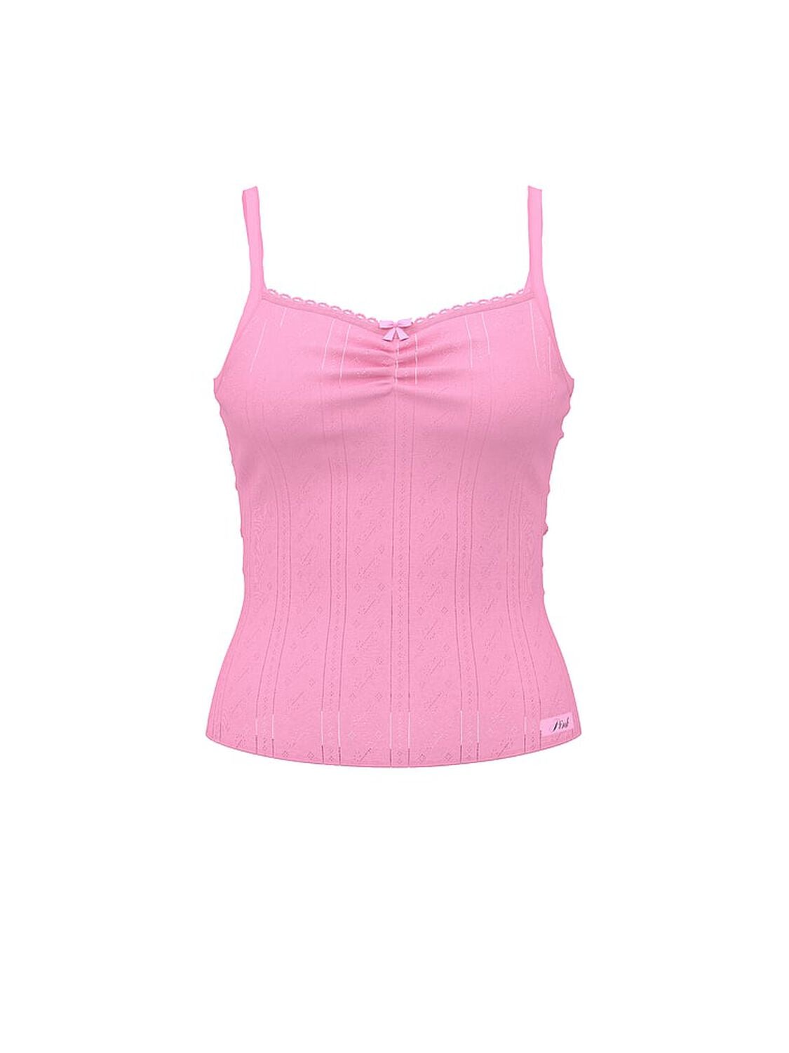 pink Pink Pointelle Sweetheart Cami Pink Lollipop 3 of 3 