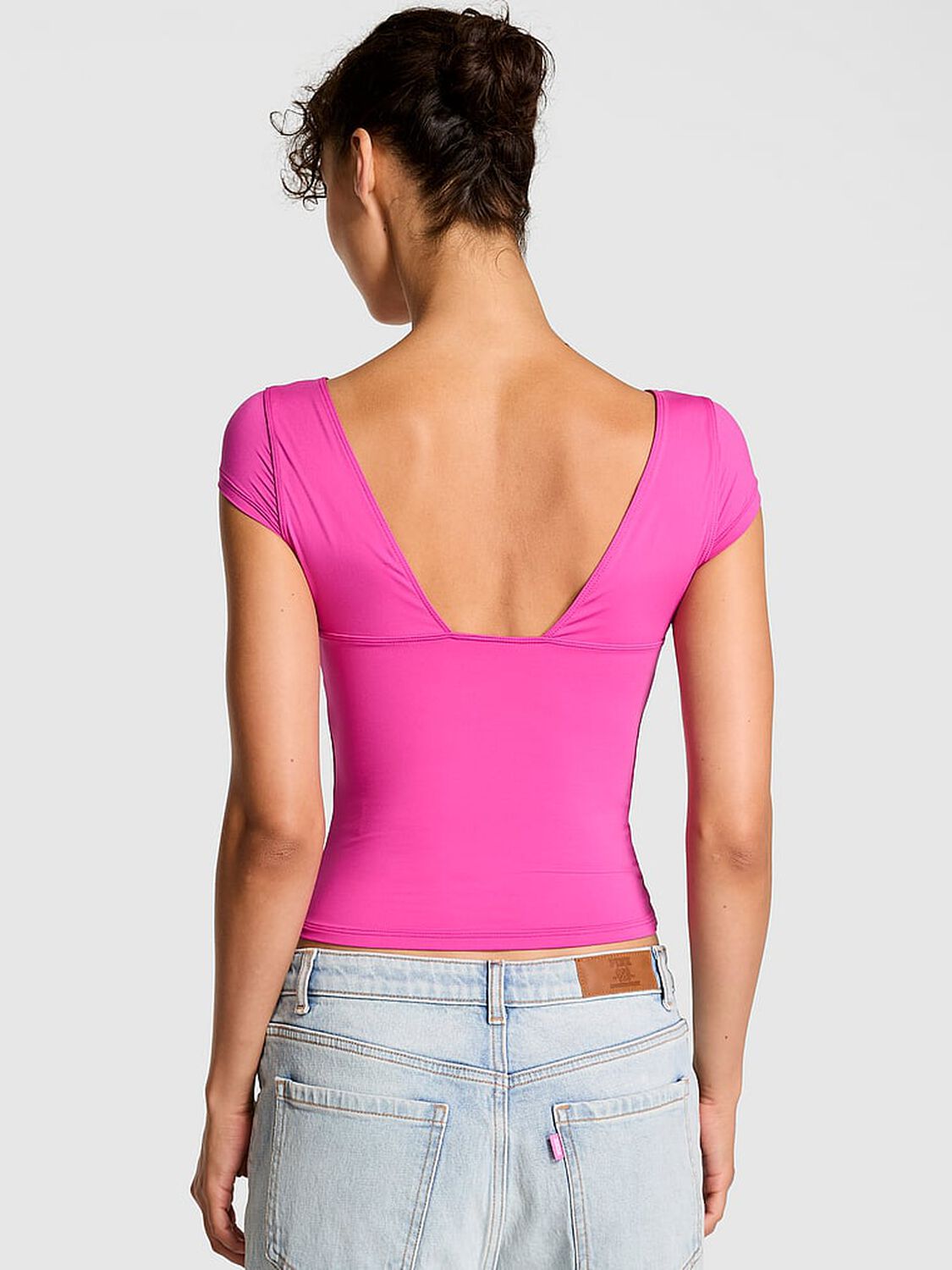 vs Pink Base Stretch Bustier Top Pink Fire 2 of 3 