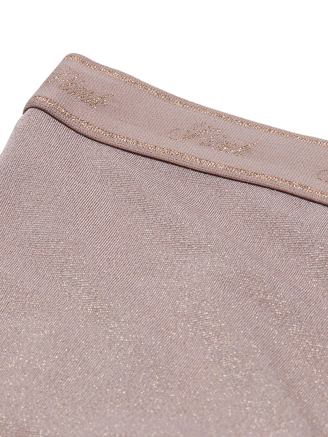 vs Pink Logo Cotton Shimmer Boyshort Panty Iced Coffee Sparkle Knit 4 of 4 