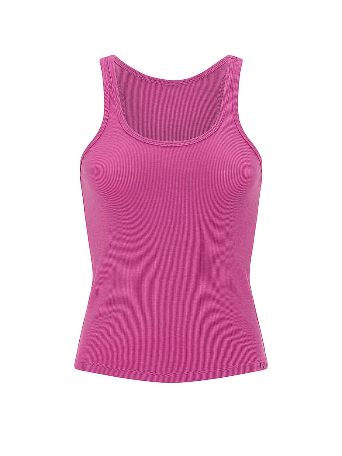 vs Pink Relaxed Rib Boyfriend Tank Top Pink Fire 3 of 3 