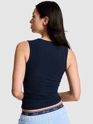 All-Day Soft Rib Square-Neck Tank Top
