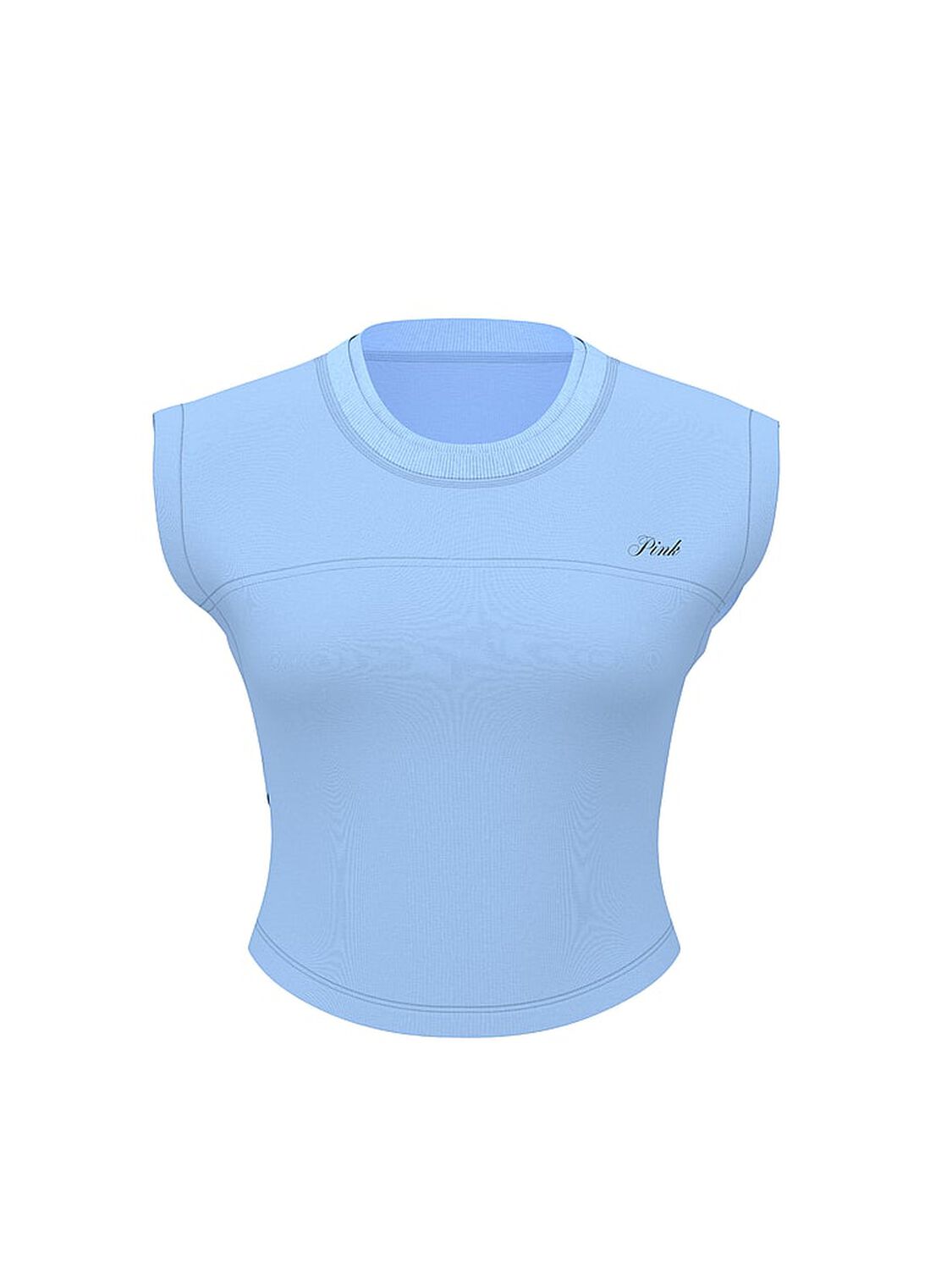 vs Pink All-Day Cotton&trade; Cross-Back Tee Blue Dancer 3 of 3 