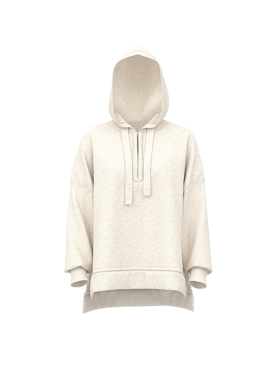 vs Pink Ivy Fleece Tunic Hoodie Natural Heather 3 of 3 