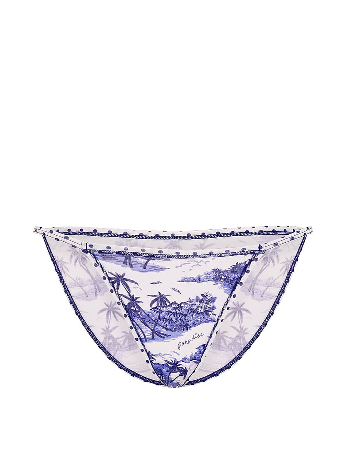 vs Pink Cotton String Bikini Panty Noir Navy Toile Print 3 of 3 
