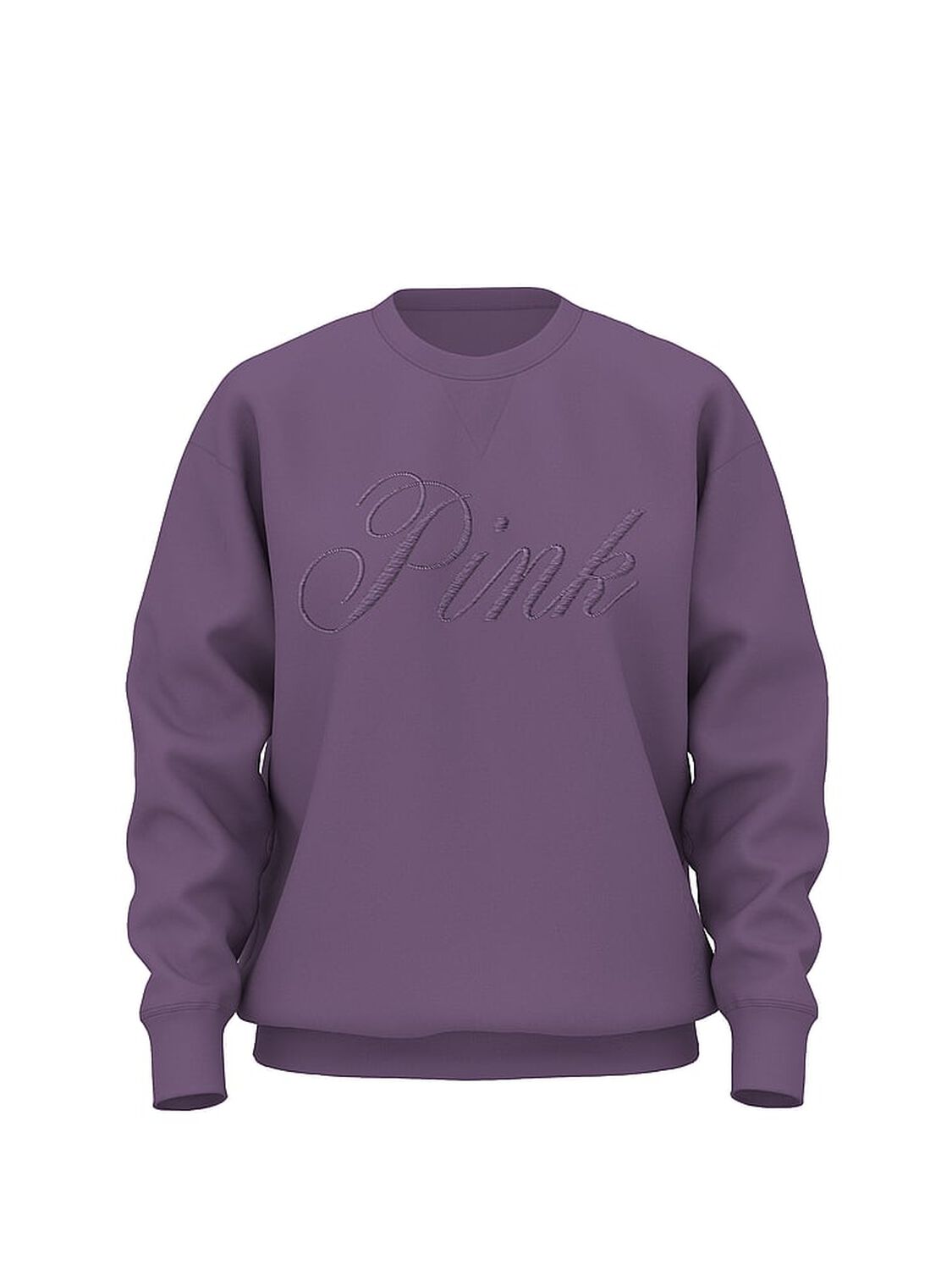 vs Pink Ivy Fleece Oversized Crew Sweatshirt Frozen Plum 3 of 3 