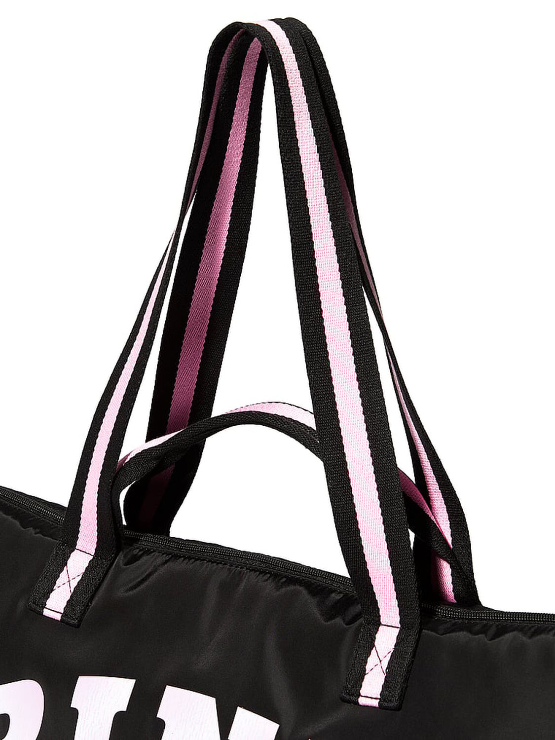 pink Pink Nylon Tote Bag Black 3 of 3 
