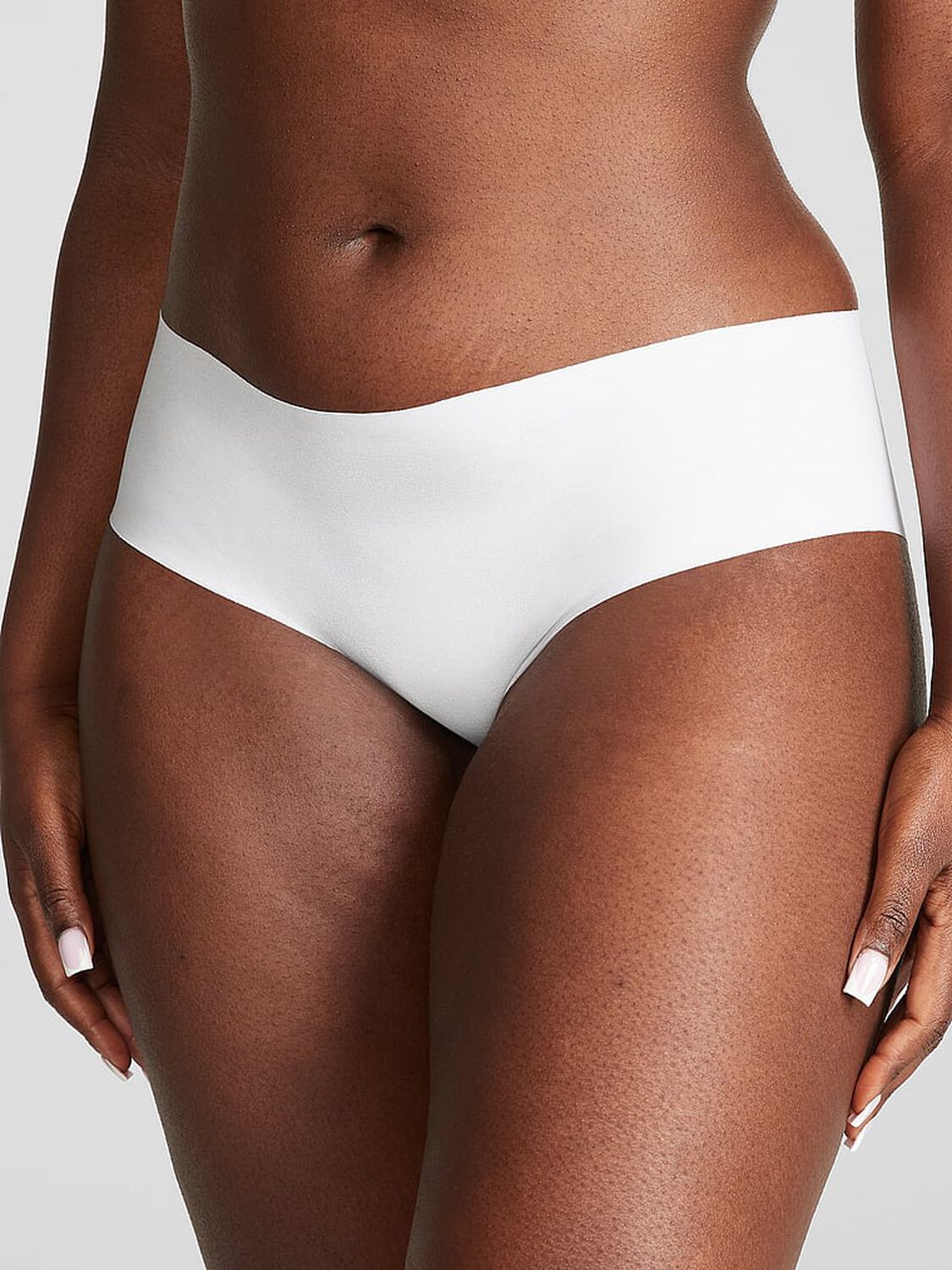 vs Pink No-Show Hiphugger Panty White 1 of 3 