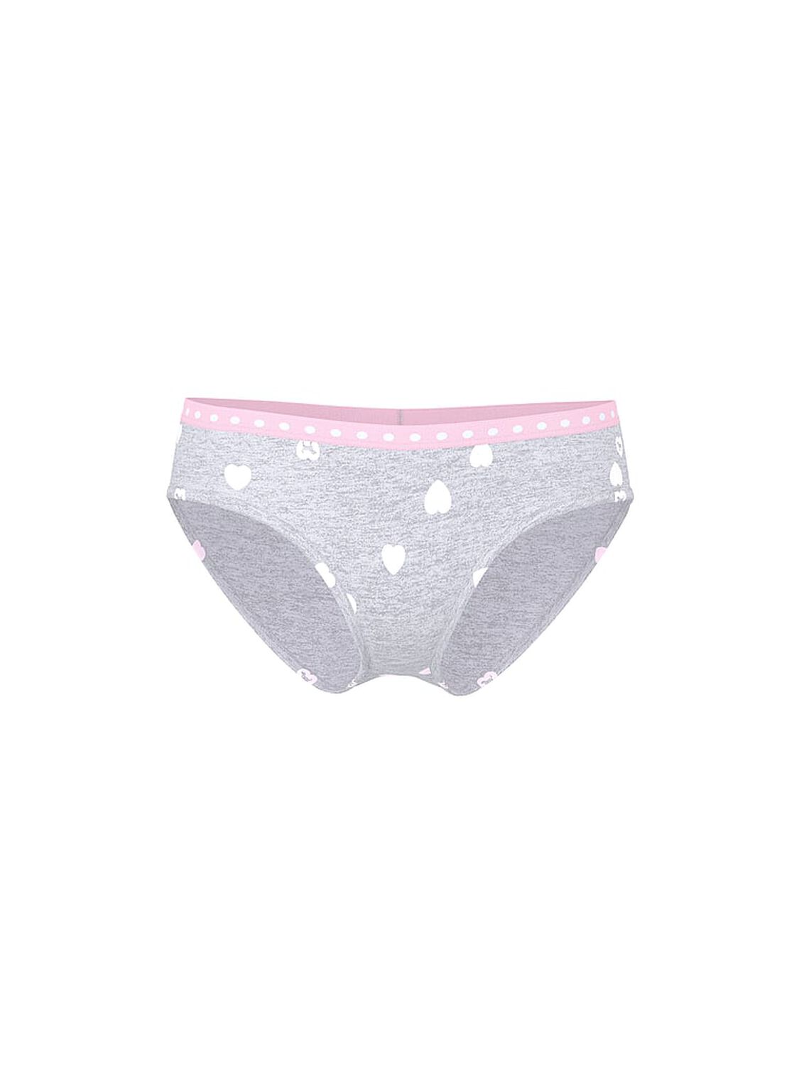 vs Pink Logo Hiphugger Panty Medium Heather Grey Heart Dog Print 3 of 3 