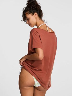 Campus Cotton&trade; Off-The-Shoulder Tee
