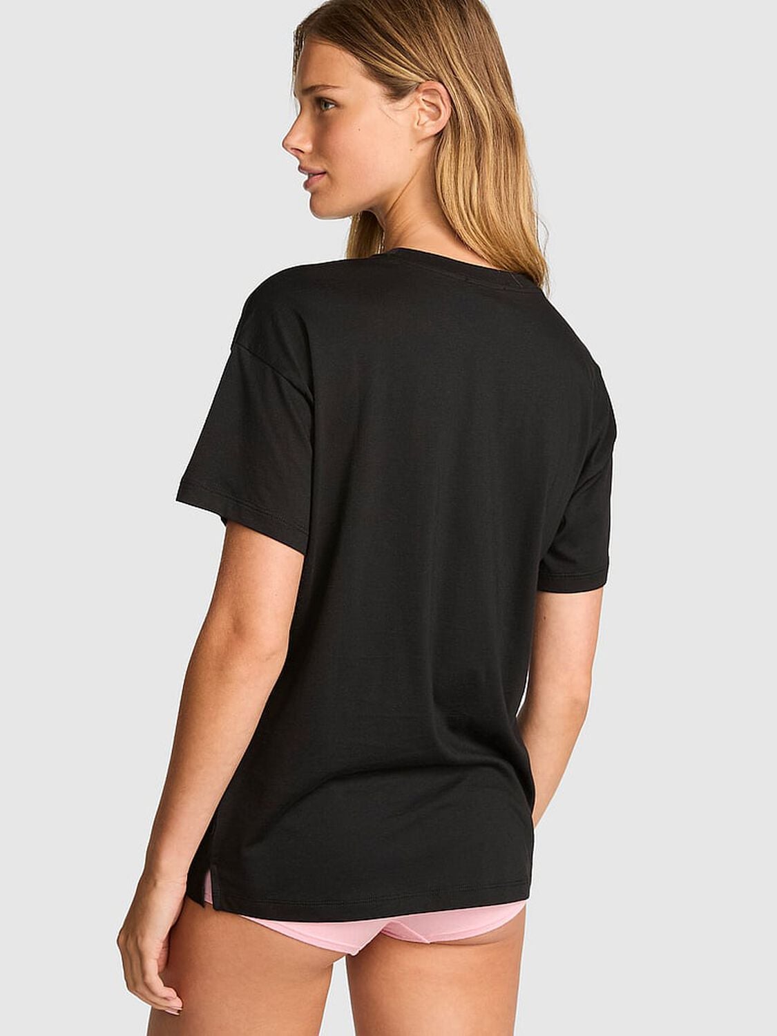 vs Pink Light as Air Jersey Pocket Tee Black 2 of 3 