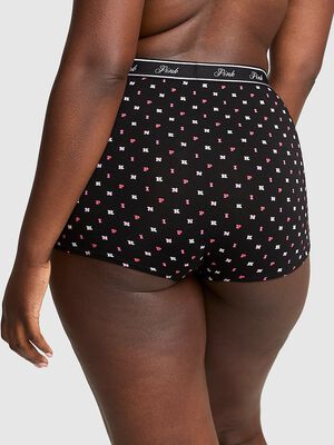 Logo Cotton High-Waist Boyshort Panty