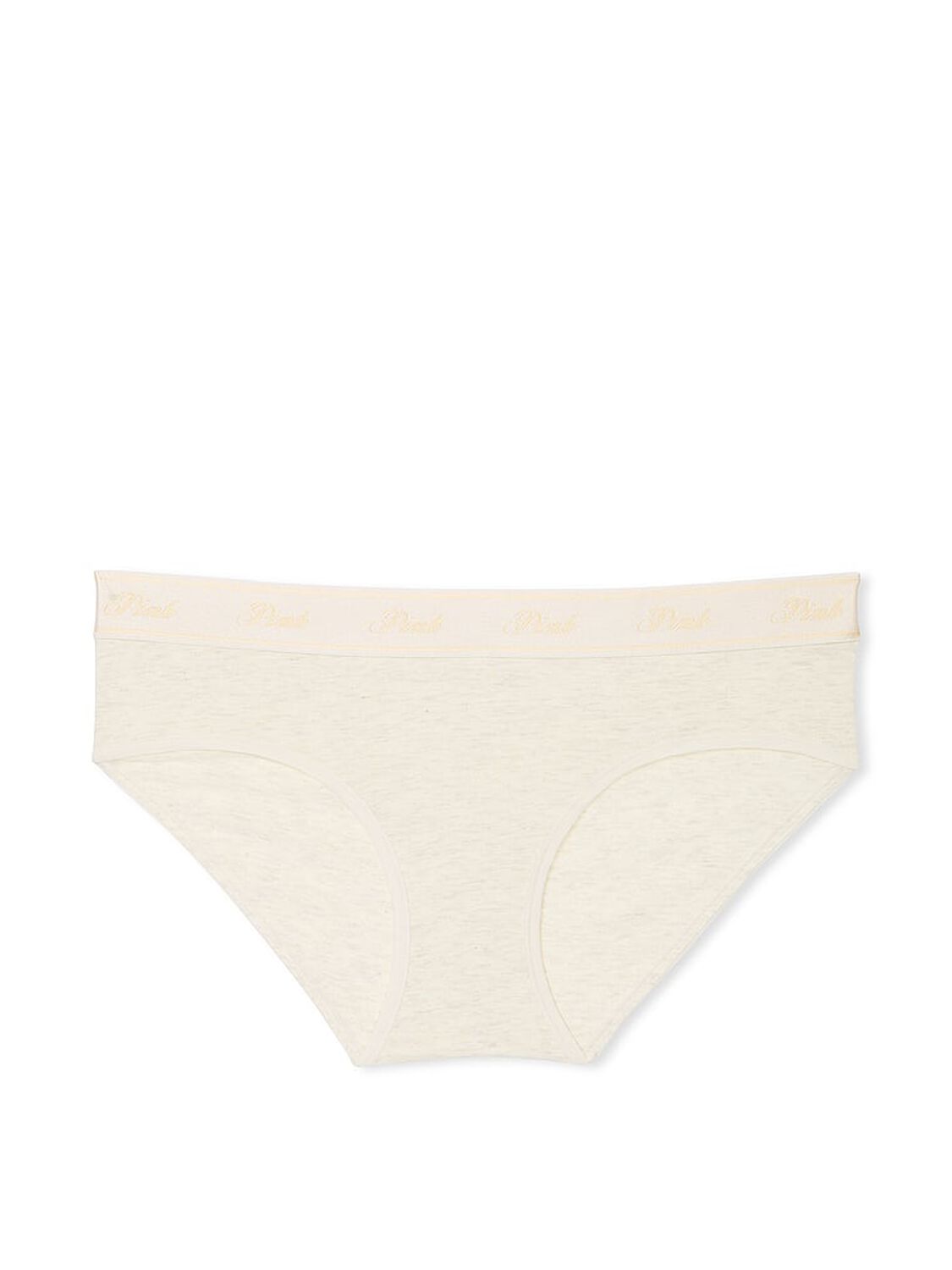 vs Pink Logo Cotton Hiphugger Panty Natural Heather 3 of 3 