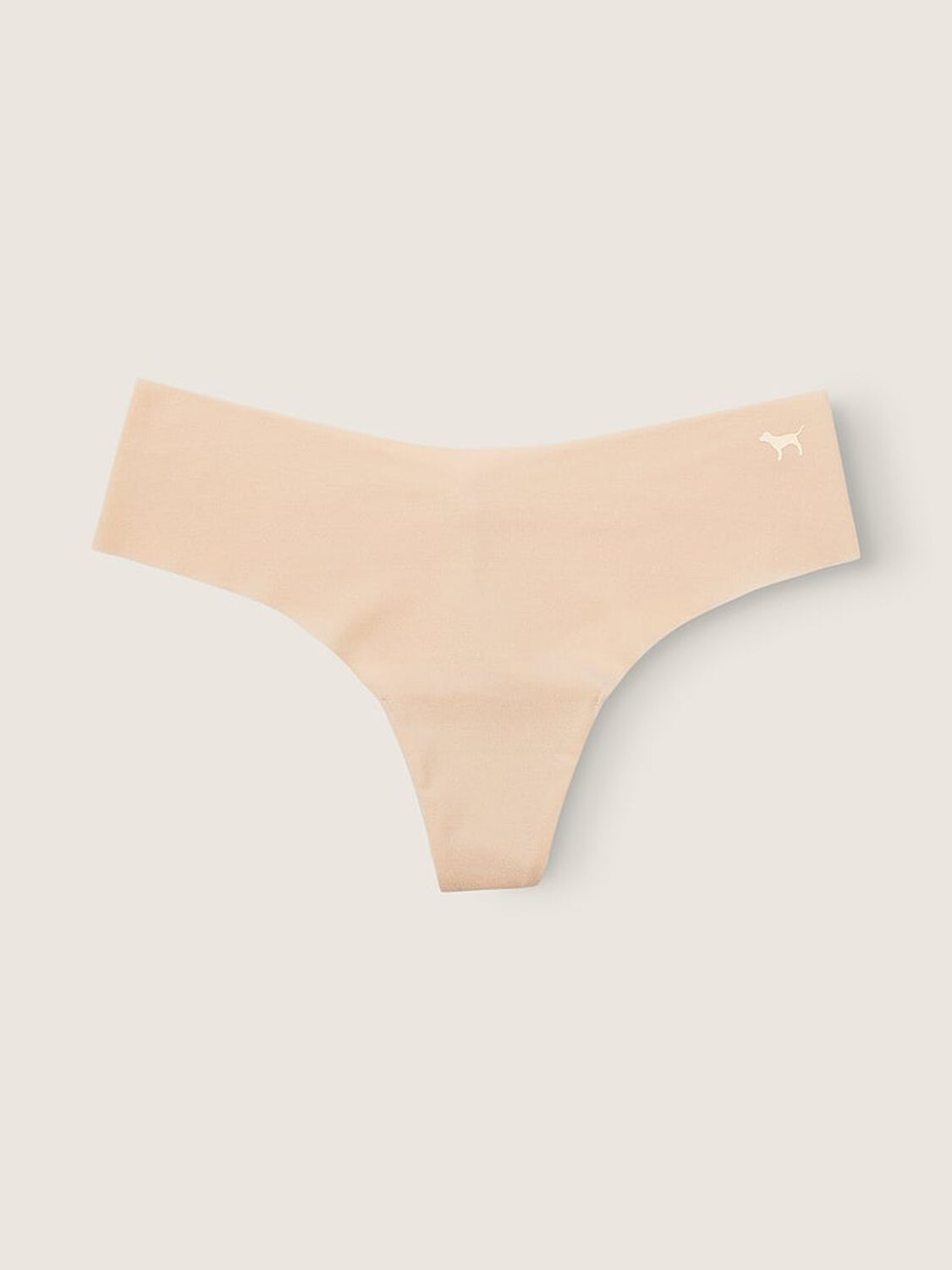 vs Pink No-Show Thong Panty Beige 3 of 3 