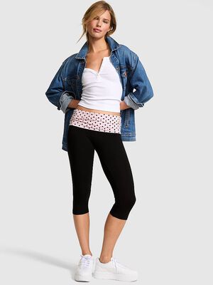 All-Day Cotton&trade; Foldover Capri Leggings