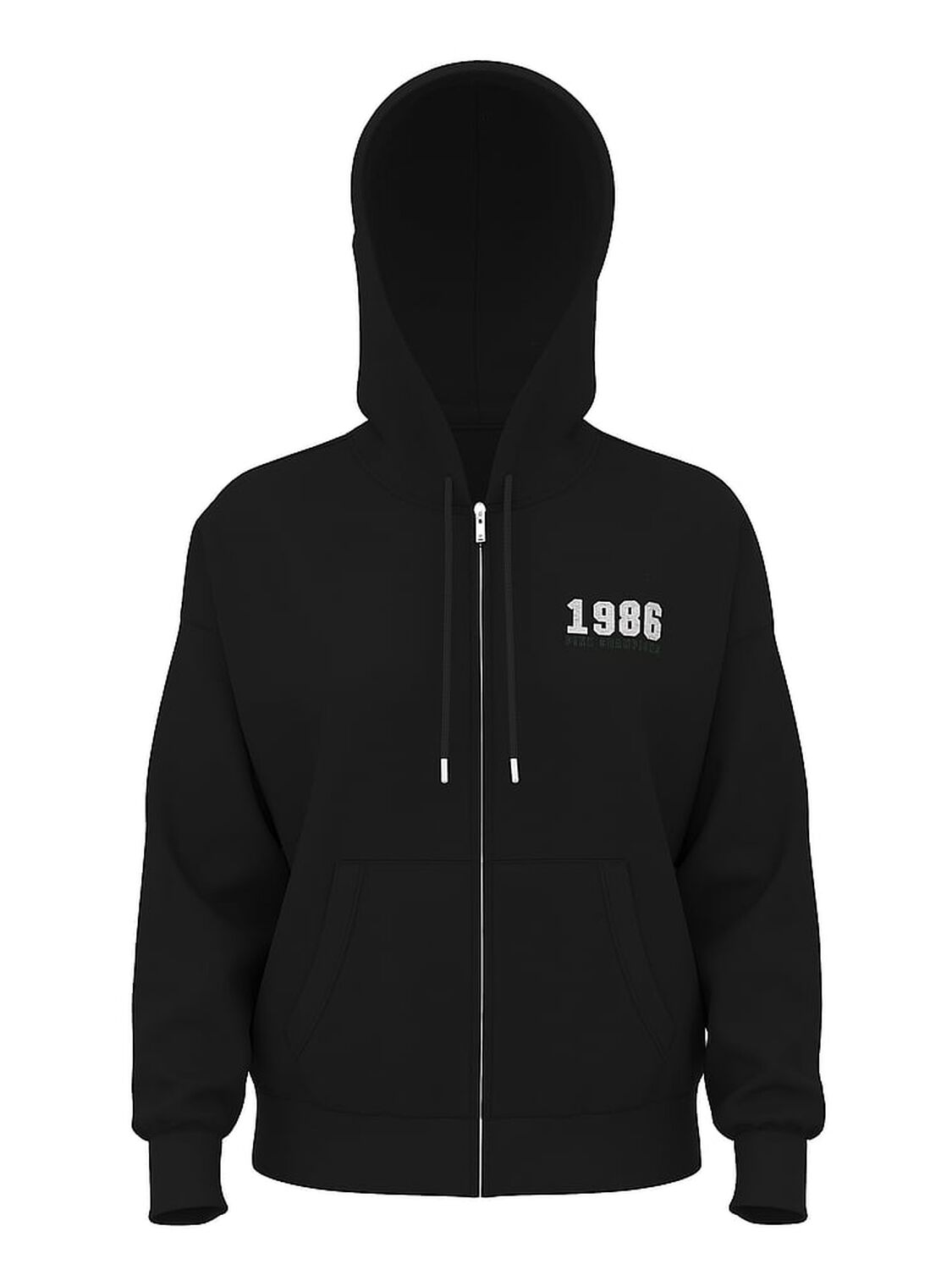 vs Pink Ivy Fleece Campus Full-Zip Hoodie Pure Black Game Day 3 of 3 