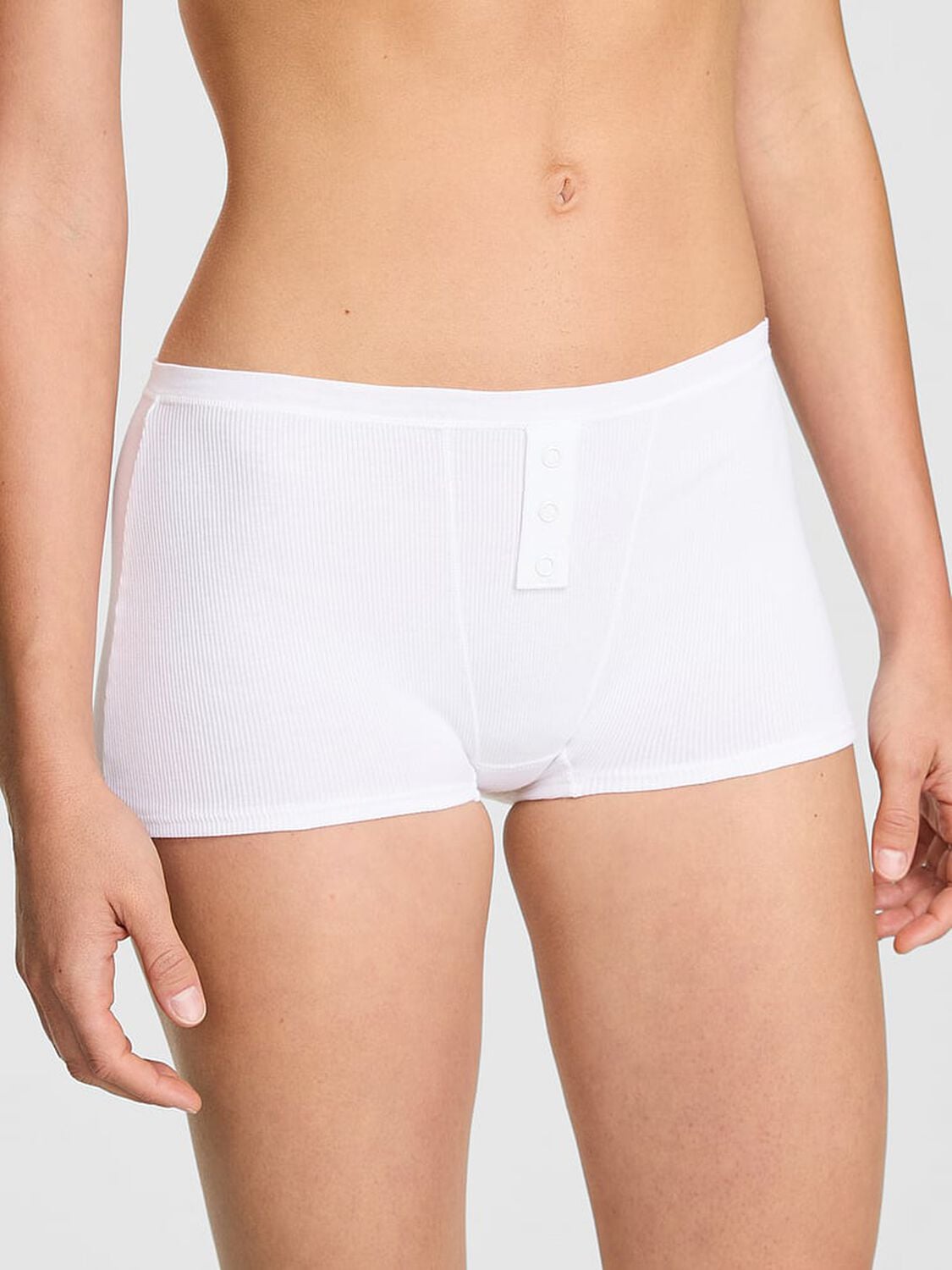 pink Pink Cotton Dorm Boyshort Panty White 2 of 3 