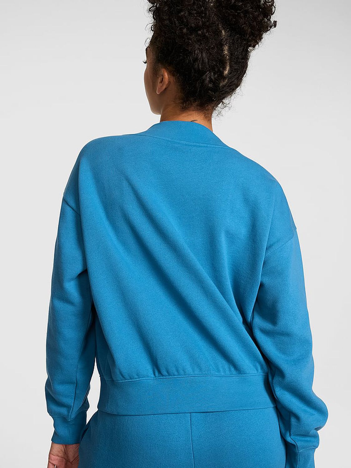 vs Pink Campus Fleece&trade; V-Neck Sweatshirt Varsity Blue 2 of 3 