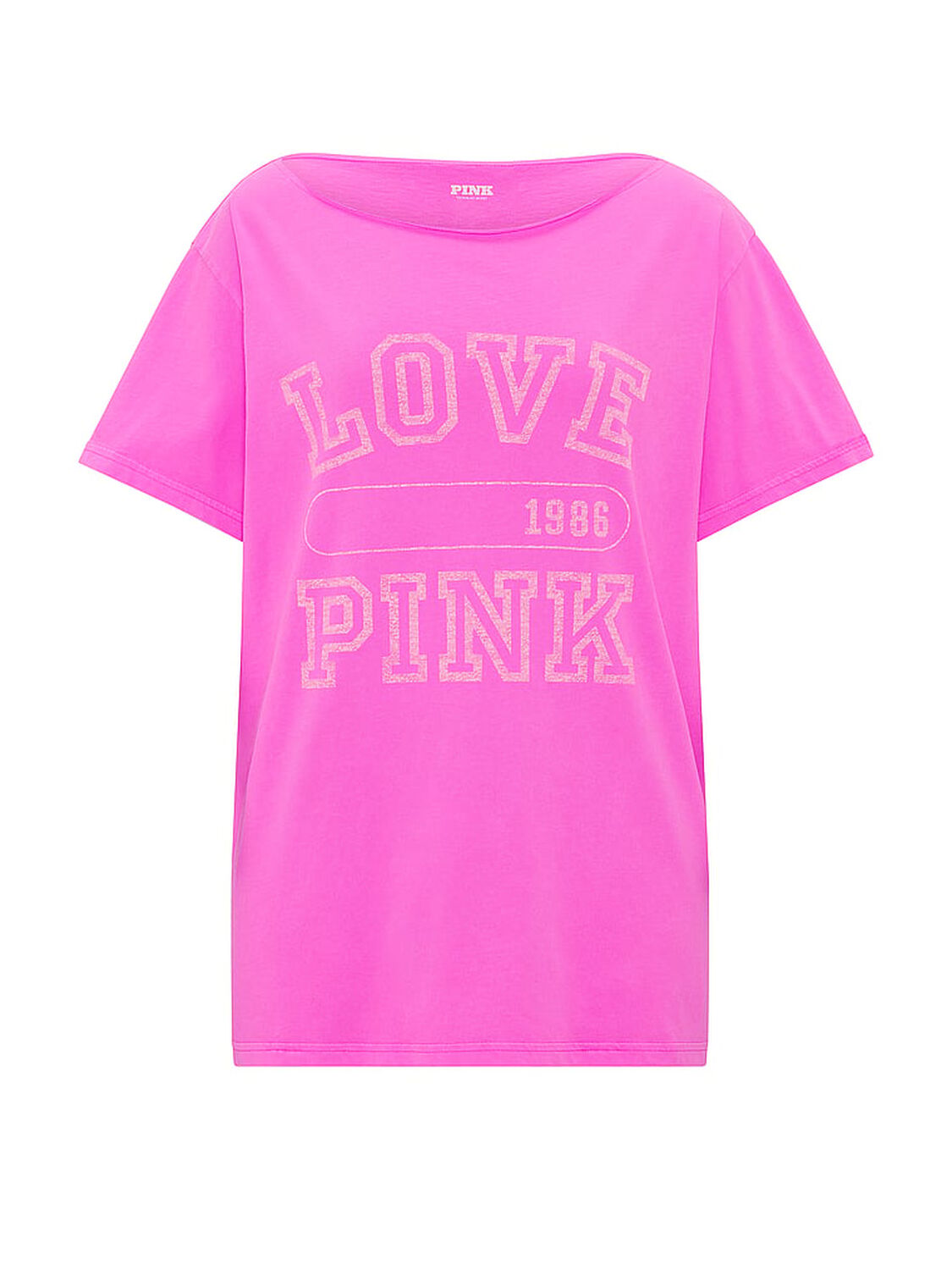 vs Pink Campus Cotton&trade; Off-The-Shoulder Tee Pink Berry 3 of 3 