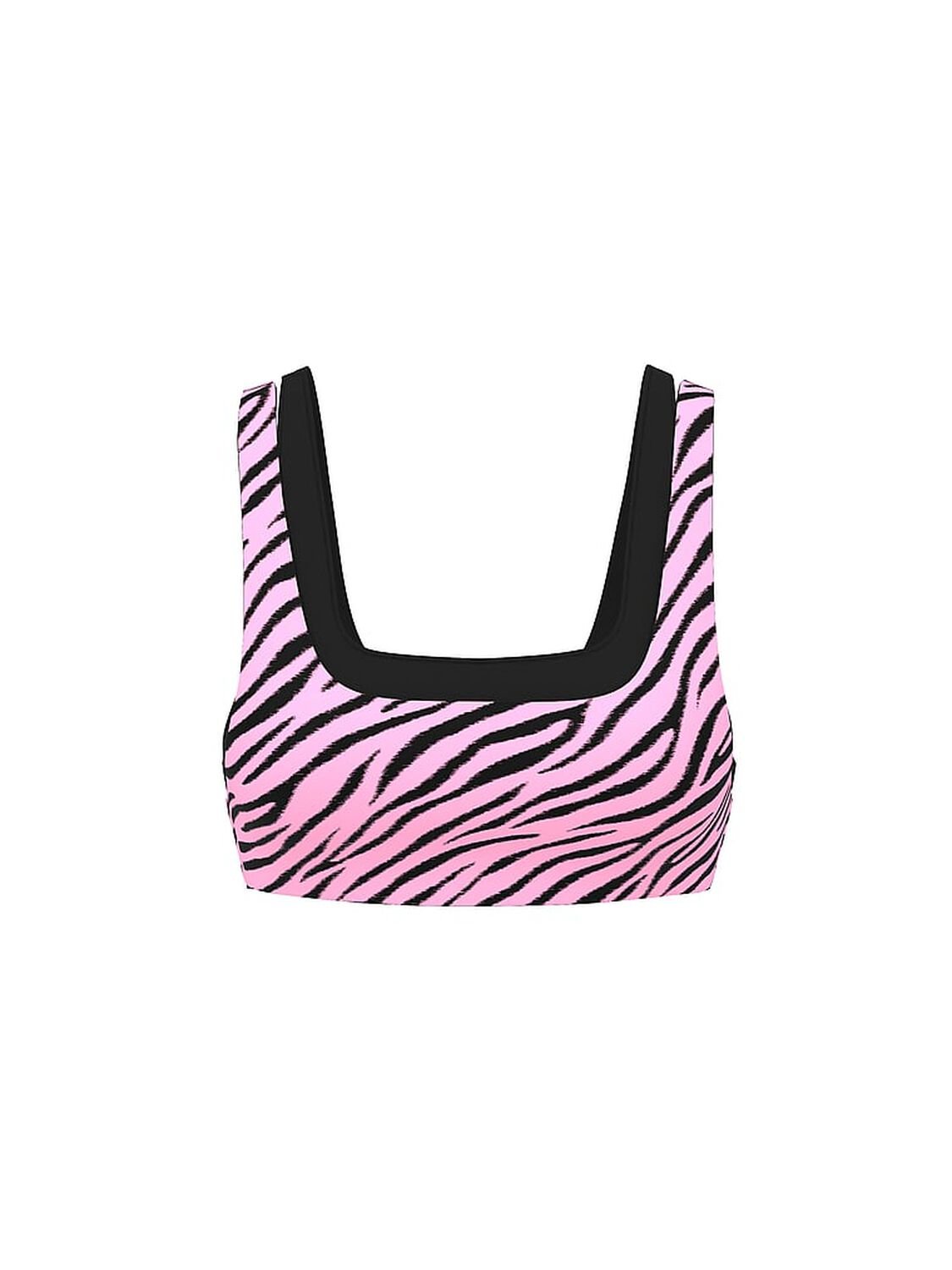 vs Pink Relay Double Up Square-Neck Bra Pink Zebra Print 3 of 3 