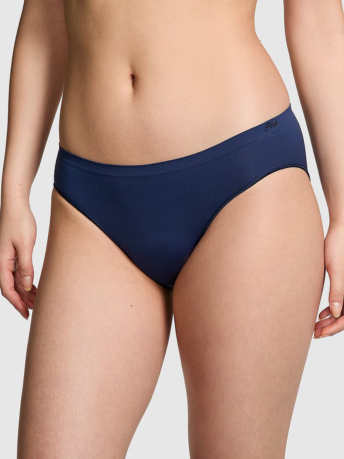 vs Pink Seamless Bikini Panty Midnight Navy 1 of 3 