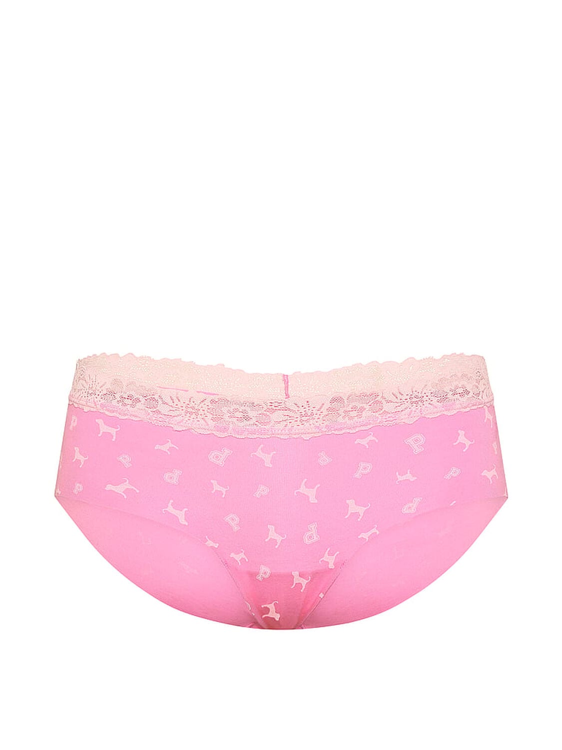 vs Pink No-Show Cotton Hiphugger Panty Pink Lollipop Logo Dog 3 of 4 