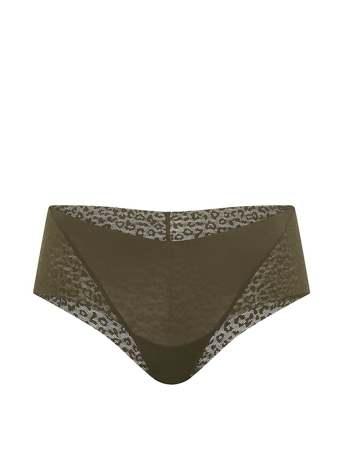vs Pink No-Show Cheeky Panty Olive 3 of 3 