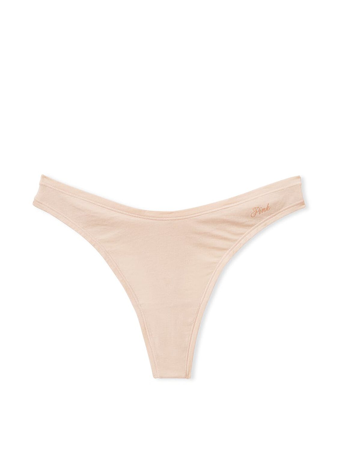 vs Pink Cotton High-Leg Thong Panty Marzipan 3 of 3 