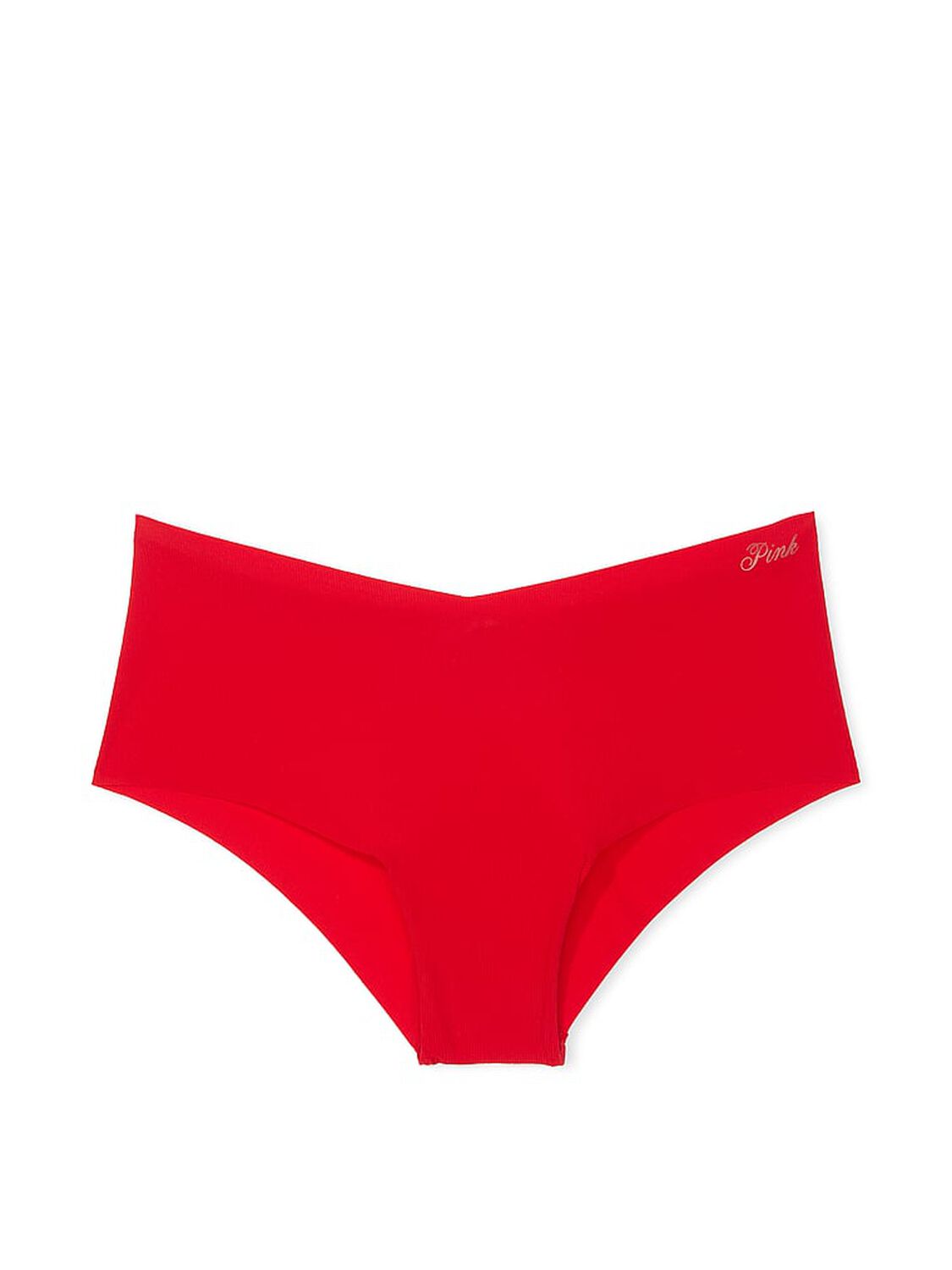 vs Pink No-Show Cheeky Panty Bright Vermillion 3 of 3 