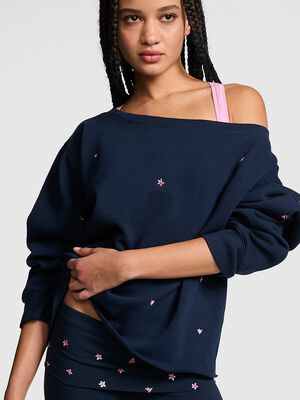 Campus Fleece&trade; Rib Off-The-Shoulder Sweatshirt