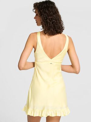 Summer Fling Satin Ruffle Dress