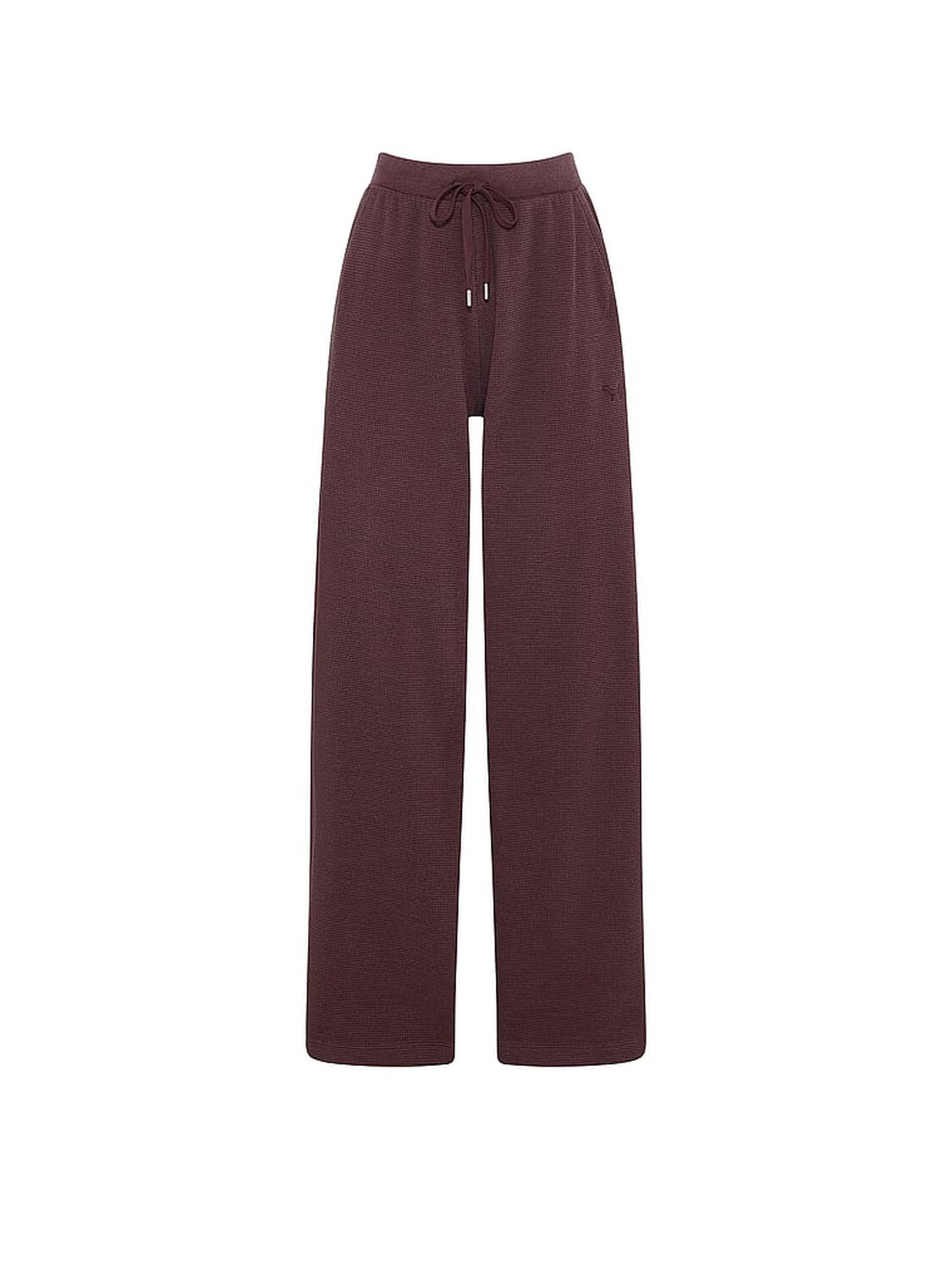 vs Pink Wondersoft Waﬄe-Knit Wide-Leg Pants Coco Crush 3 of 3 