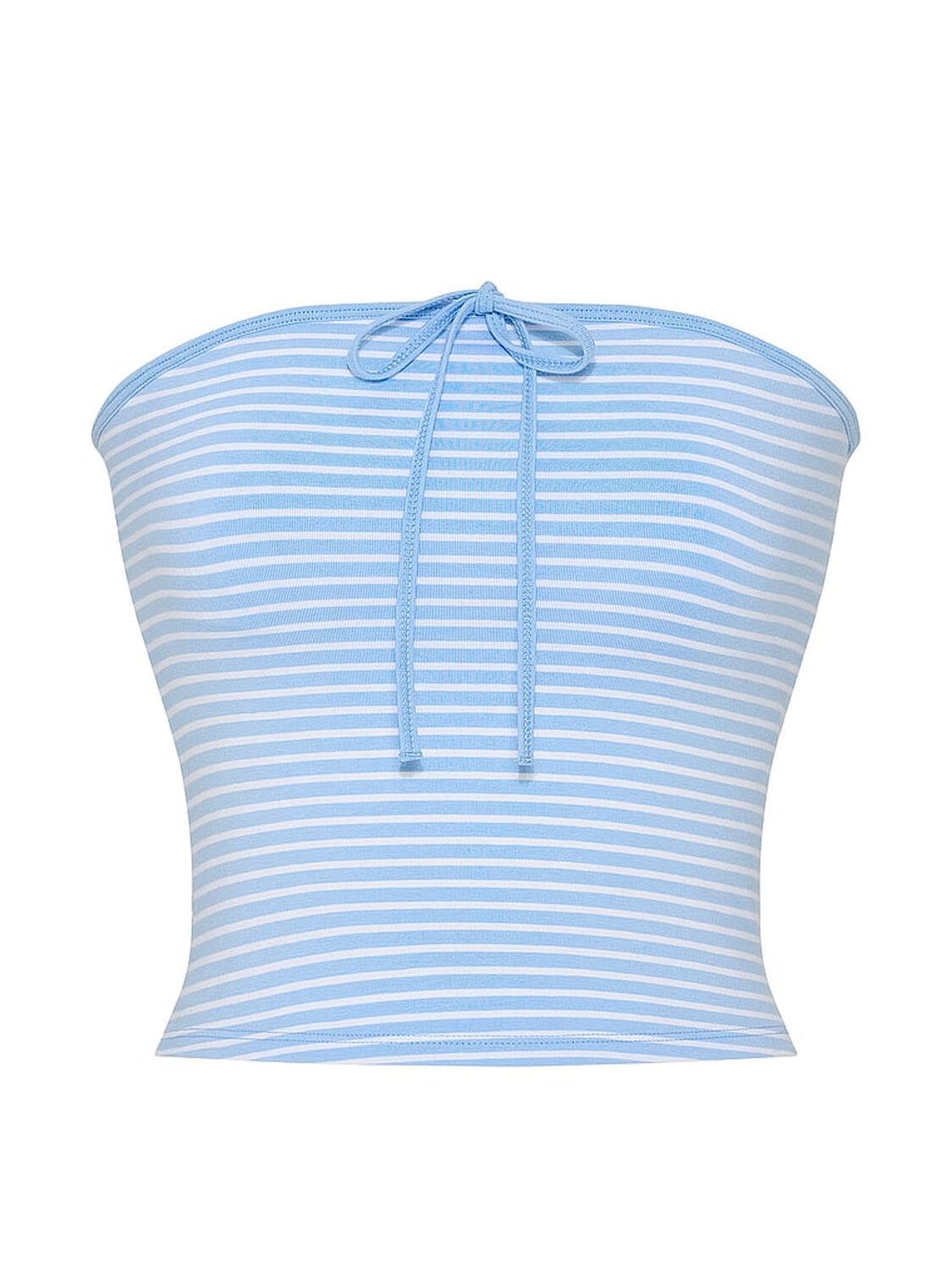 vs Pink All-Day Cotton&trade; Ruched Front-Tie Tube Top Boardwalk Pink 3 of 3 