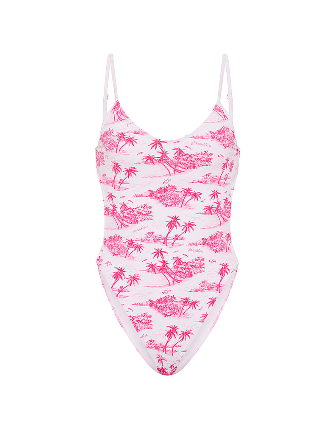 vs Pink Open-Back One-Piece Swimsuit Tropical Toile Pink 3 of 3 