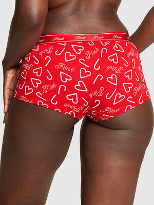 Logo Cotton Shine Boyshort Panty