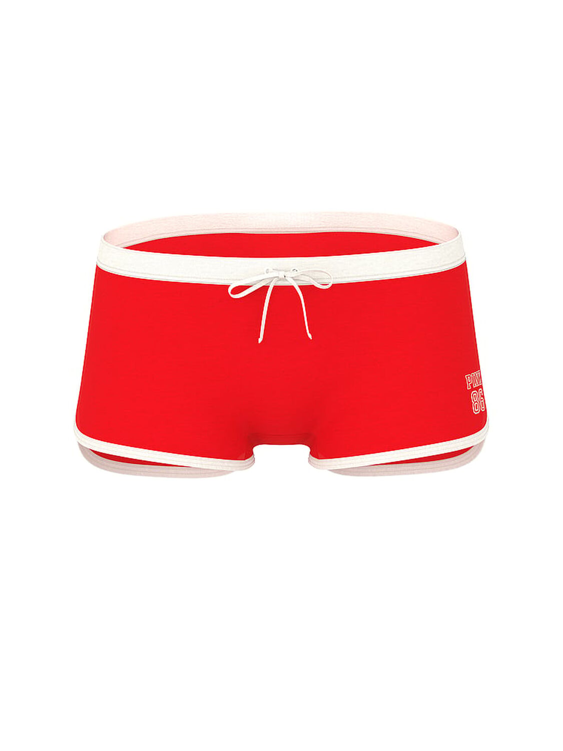 vs Pink Cotton Dorm Boyshort Panty Bright Vermillion Pink Graphic 3 of 3 