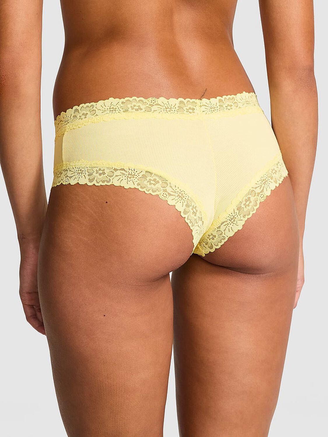 vs Pink Wink Lace-Trim Cheeky Panty Mellow Yellow 2 of 2 