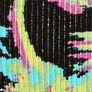 Cotton Lace Trim Cheeky Panty, Black Palm Tree Print, swatch
