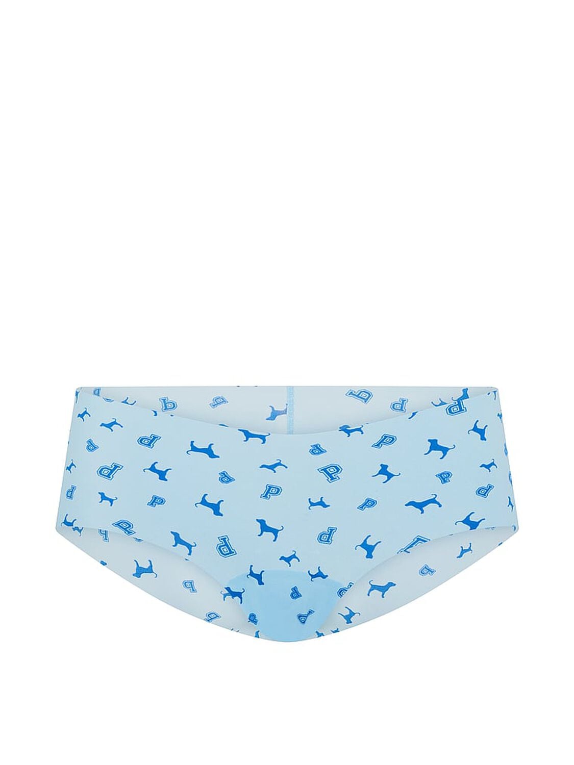 vs Pink No-Show Cheeky Panty Stream Blue Logo Dog 3 of 3 