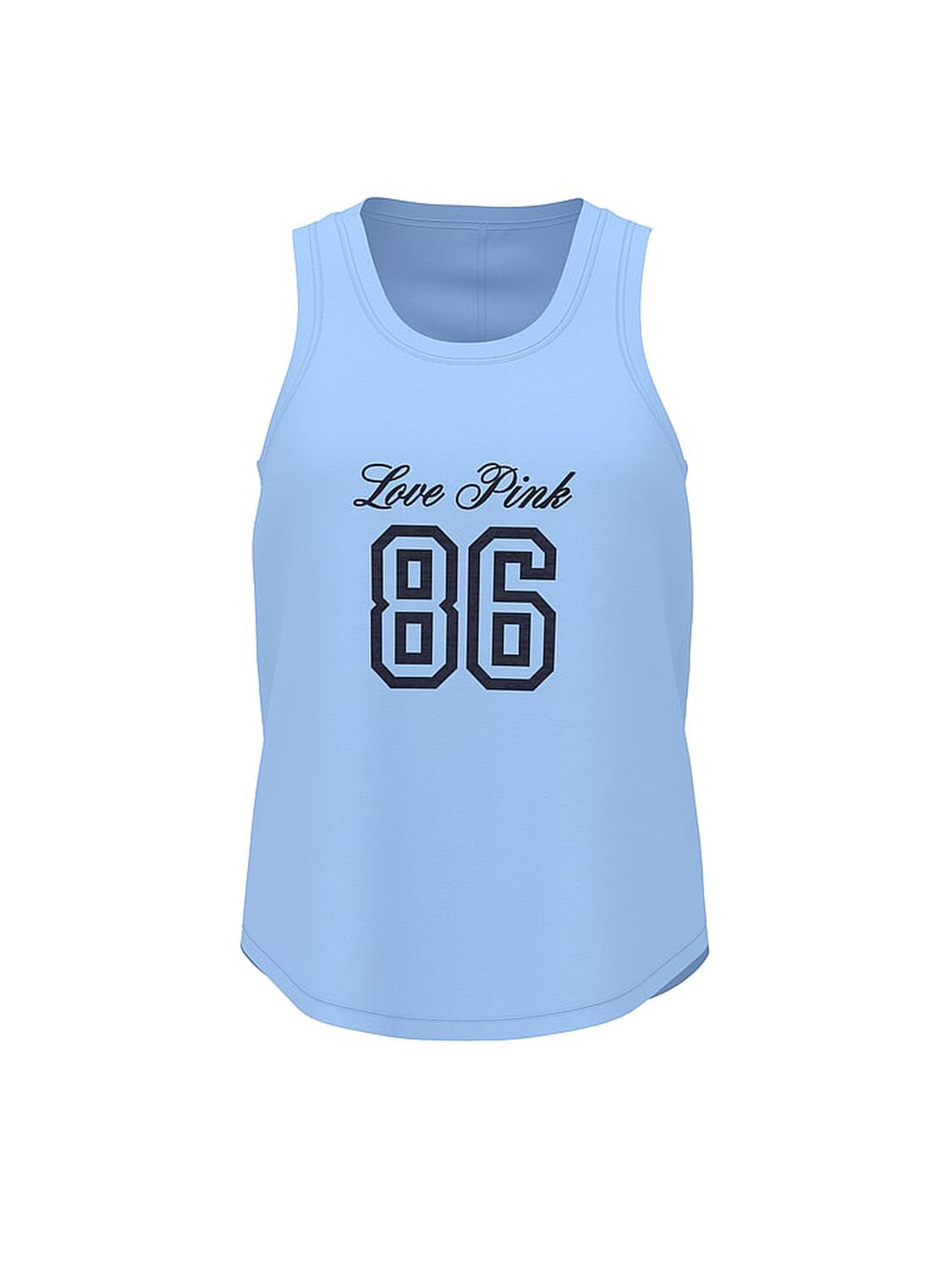 vs Pink Campus Cotton&trade; Tank Top Blue Dancer 3 of 3 