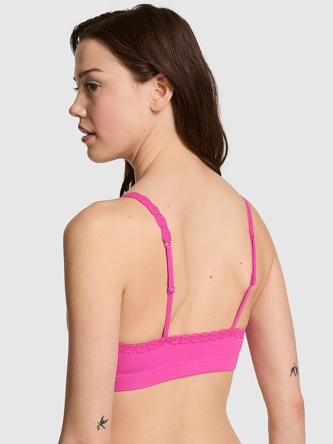 vs Pink Bralettes & Bra Tops Seamless Push-Up Wireless Bralette Pink Gossip 2 of 3 