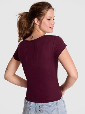 Multi Rib Henley Tee